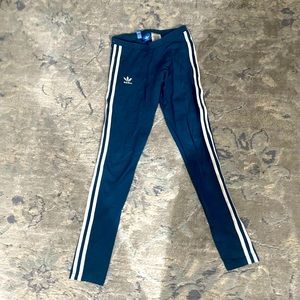 Blue Adidas Athletic Leggings